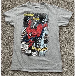 Marvel Spiderman‎ T-shirt Small Gray Graphic Tee